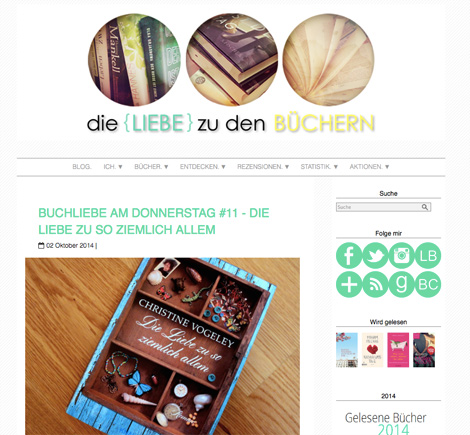"Die Liebe zu so ziemlich allem" in Blogs